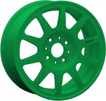 13 699 р. Кованый диск Slik Classik 5.5x14 (Зелёный)   (Цвет: Зелёный)  с доставкой в г. Кемерово. Увеличить фотографию 1
