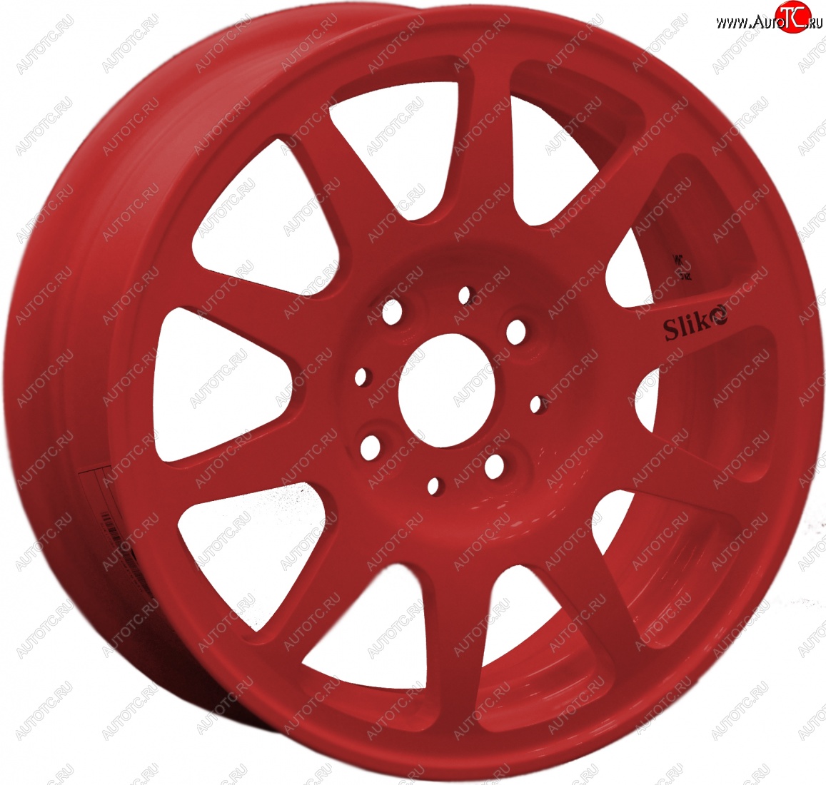 13 699 р. Кованый диск Slik Classik 5.5x14 (красный)   (Цвет: красный)  с доставкой в г. Кемерово