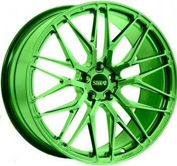 60 999 р. Кованый диск Slik PREMIUM L-605 10.0x20   (RAL 6038 ярко-зеленый (6038))  с доставкой в г. Кемерово. Увеличить фотографию 1