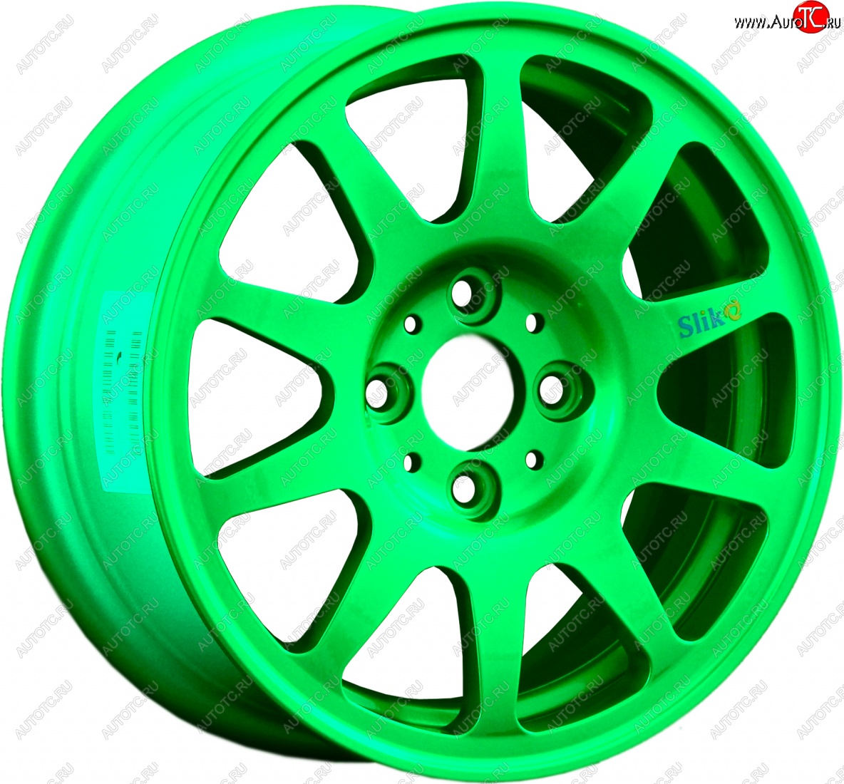 13 499 р. Кованый диск Slik Classic Sport L-1727S 6.0x14   (RAL 6038 ярко-зеленый (6038))  с доставкой в г. Кемерово