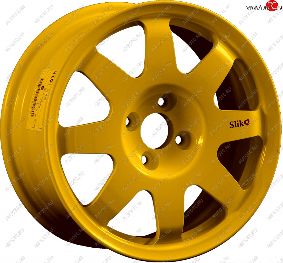 7 460 р. Кованый диск Slik Classic Sport L-181S 5.5x15   (Ярко желтый RAL1021 (YELLOW))  с доставкой в г. Кемерово