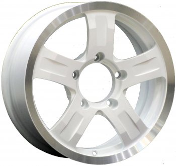 Кованый диск Slik Classic L-208 6.5x16  (Белый с полированным ободом (WL))