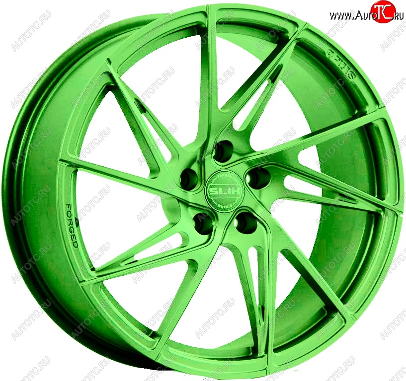 35 499 р. Кованый диск Slik PREMIUM L-836 8.5x18   (RAL 6038 ярко-зеленый (6038))  с доставкой в г. Кемерово