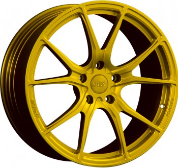 43 319 р. Кованый диск Slik PREMIUM L-916 9.0x19   (Ярко желтый RAL1021 (YELLOW))  с доставкой в г. Кемерово. Увеличить фотографию 1