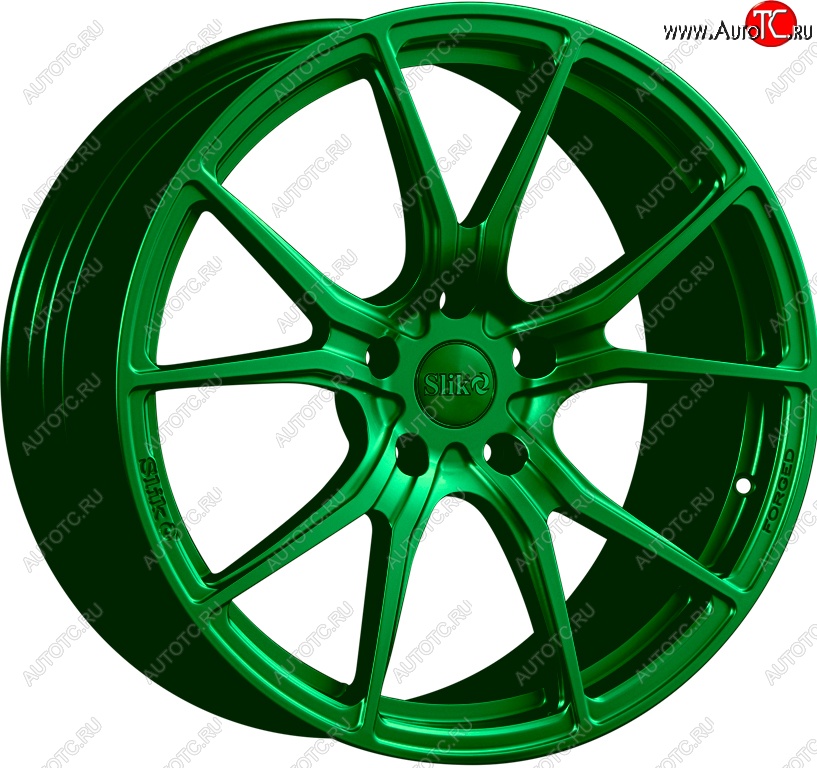 43 319 р. Кованый диск Slik PREMIUM L-916 9.0x19   (Зеленый (GREEEN))  с доставкой в г. Кемерово