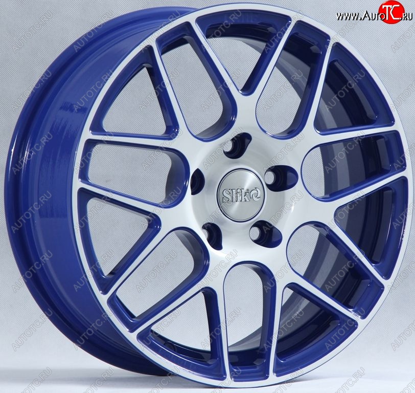 19 449 р. Кованый диск Slik premium R16x6.5 Синий с белой лицевой поверхностью (BLUEFW) 6.5x16   (Цвет: BLUEFW)  с доставкой в г. Кемерово