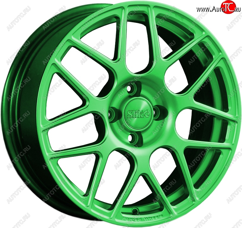 25 999 р. Кованый диск Slik premium R17x7.5 RAL 6038 ярко зеленый (6038) 7.5x17   (Цвет: 6038)  с доставкой в г. Кемерово