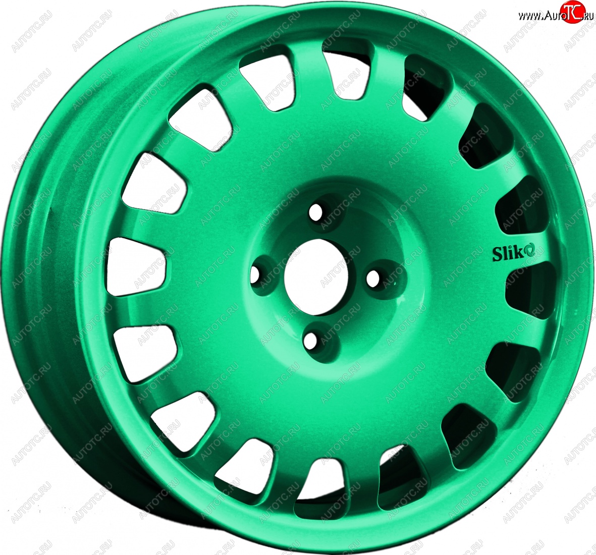 15 249 р. Кованый диск Slik Sport 6.5x15 (Candy изумрудно-зеленый) 6.5x15/4-5x98-120 D54.1-72.6   (Цвет: Candy изумрудно-зеленый)  с доставкой в г. Кемерово