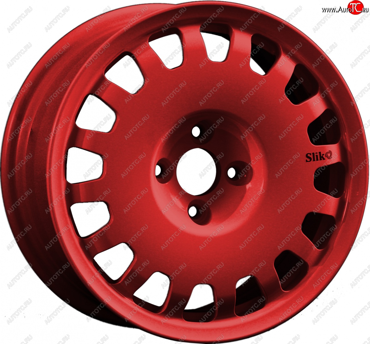 15 249 р. Кованый диск Slik Sport 6.5x15 (Candy красный) 6.5x15/4-5x98-120 D54.1-72.6   (Цвет: Candy красный)  с доставкой в г. Кемерово