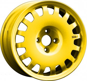 15 249 р. Кованый диск Slik Sport 6.5x15 (Ярко-желтый RAL 1021) 6.5x15/4-5x98-120 D54.1-72.6   (Цвет: Ярко-желтый RAL 1021)  с доставкой в г. Кемерово. Увеличить фотографию 1