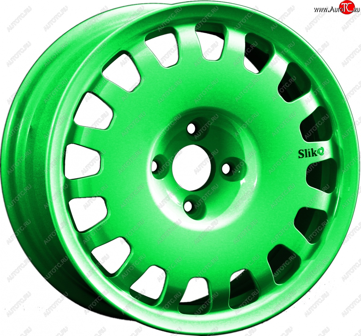 15 249 р. Кованый диск Slik Sport 6.5x15 (RAL 6038 ярко-зеленый) 6.5x15/4-5x98-120 D54.1-72.6   (Цвет: RAL 6038 ярко-зеленый)  с доставкой в г. Кемерово