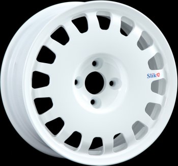 15 249 р. Кованый диск Slik Sport 6.5x15 (Белый) 6.5x15/4-5x98-120 D54.1-72.6   (Цвет: Белый)  с доставкой в г. Кемерово. Увеличить фотографию 1