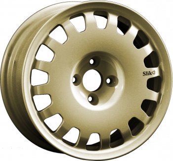 15 249 р. Кованый диск Slik Sport 6.5x15 (Металлик золотой) 6.5x15/4-5x98-120 D54.1-72.6   (Цвет: Металлик золотой)  с доставкой в г. Кемерово. Увеличить фотографию 1