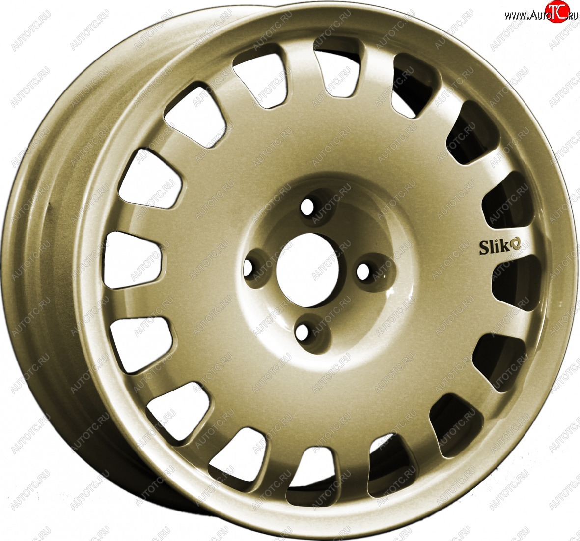 15 249 р. Кованый диск Slik Sport 6.5x15 (Металлик золотой) 6.5x15/4-5x98-120 D54.1-72.6   (Цвет: Металлик золотой)  с доставкой в г. Кемерово