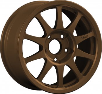 24 899 р. Кованый диск Slik Sport 7x15 (Металлик коньячная бронза. Матовый)   (Цвет: Металлик коньячная бронза. Матовый)  с доставкой в г. Кемерово. Увеличить фотографию 1