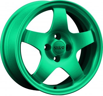 15 249 р. Кованый диск Slik Sport 6.5x15 (Candy изумрудно-зеленый)   (Цвет: Candy изумрудно-зеленый)  с доставкой в г. Кемерово. Увеличить фотографию 1