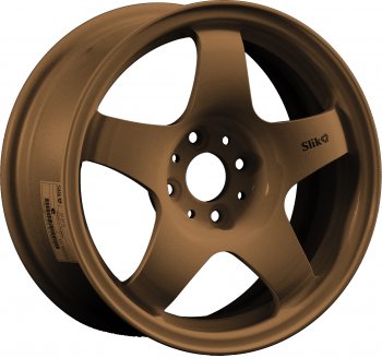 7 899 р. Кованый диск Slik Sport 6.5x15 (Металлик коньячная бронза. Матовый) 6.5x15/4-5x98-120 D54.1-72.6   (Цвет: Металлик коньячная бронза. Матовый)  с доставкой в г. Кемерово. Увеличить фотографию 1