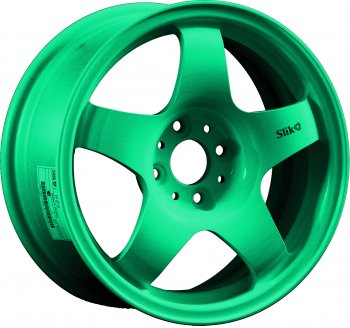 7 899 р. Кованый диск Slik Sport 6.5x15 (Candy изумрудно-зеленый) 6.5x15/4-5x98-120 D54.1-72.6   (Цвет: Candy изумрудно-зеленый)  с доставкой в г. Кемерово. Увеличить фотографию 1