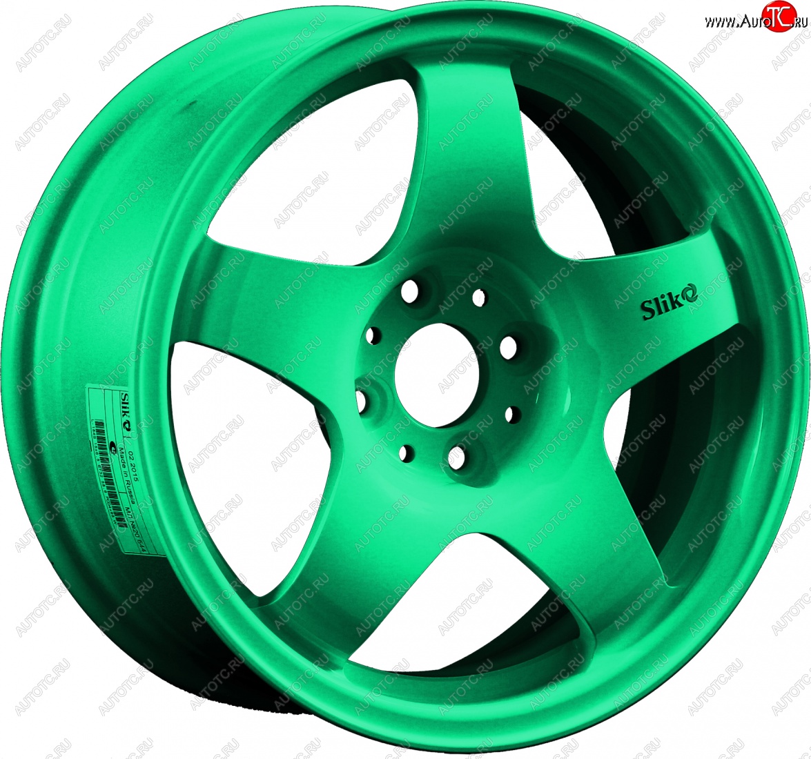 7 899 р. Кованый диск Slik Sport 6.5x15 (Candy изумрудно-зеленый) 6.5x15/4-5x98-120 D54.1-72.6   (Цвет: Candy изумрудно-зеленый)  с доставкой в г. Кемерово
