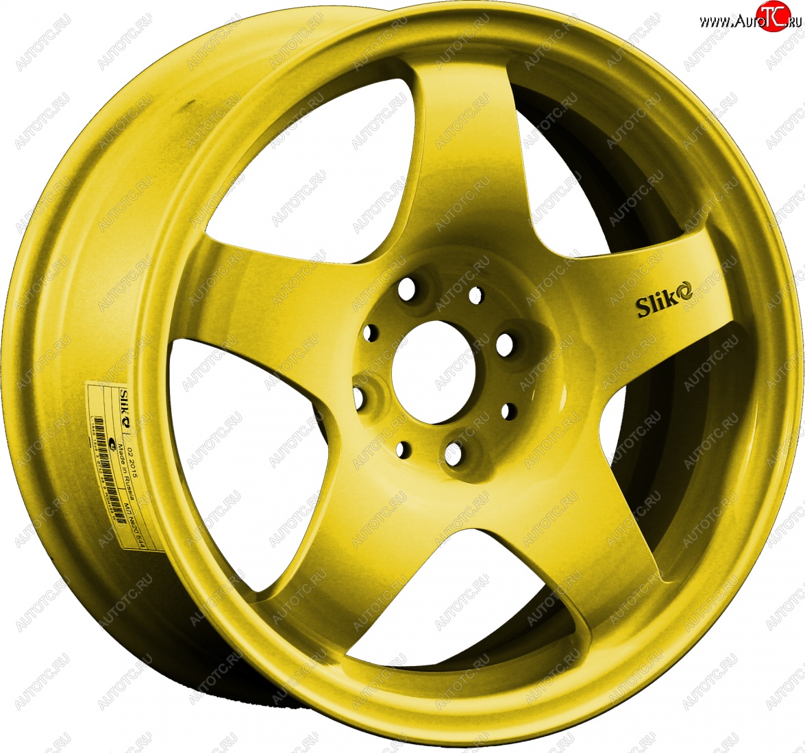 7 899 р. Кованый диск Slik Sport 6.5x15 (Ярко-желтый RAL 1021) 6.5x15/4-5x98-120 D54.1-72.6   (Цвет: Ярко-желтый RAL 1021)  с доставкой в г. Кемерово
