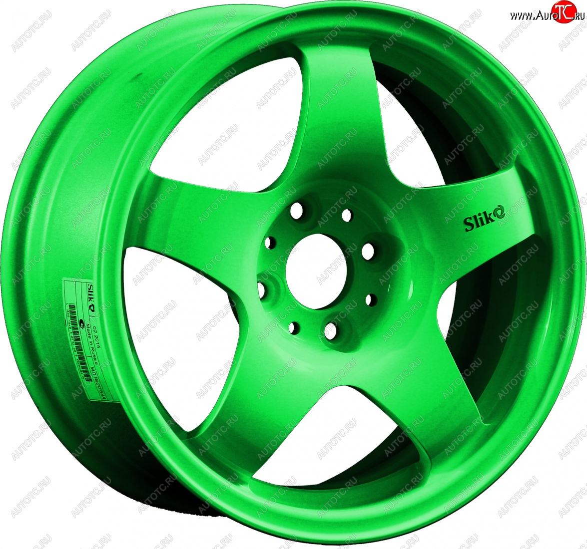 7 899 р. Кованый диск Slik Sport 6.5x15 (RAL 6038 ярко-зеленый) 6.5x15/4-5x98-120 D54.1-72.6   (Цвет: RAL 6038 ярко-зеленый)  с доставкой в г. Кемерово