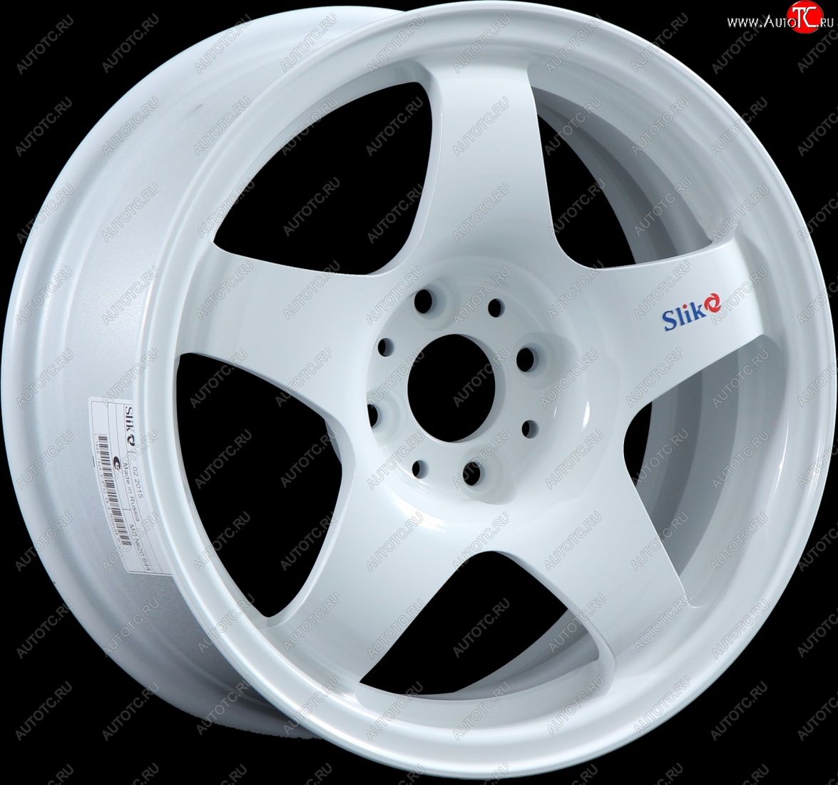 7 899 р. Кованый диск Slik Sport 6.5x15 (Белый) 6.5x15/4-5x98-120 D54.1-72.6   (Цвет: Белый)  с доставкой в г. Кемерово