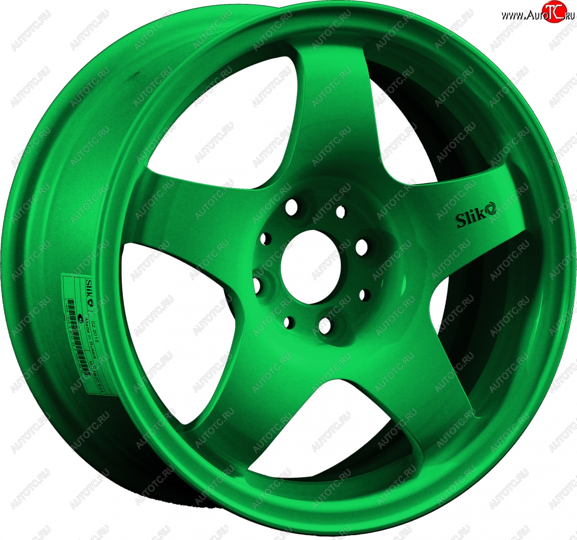 7 899 р. Кованый диск Slik Sport 6.5x15 (Зеленый) 6.5x15/4-5x98-120 D54.1-72.6   (Цвет: Зеленый)  с доставкой в г. Кемерово