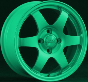 15 249 р. Кованый диск Slik Sport 6.5x15 (Candy изумрудно-зеленый)   (Цвет: Candy изумрудно-зеленый)  с доставкой в г. Кемерово. Увеличить фотографию 1