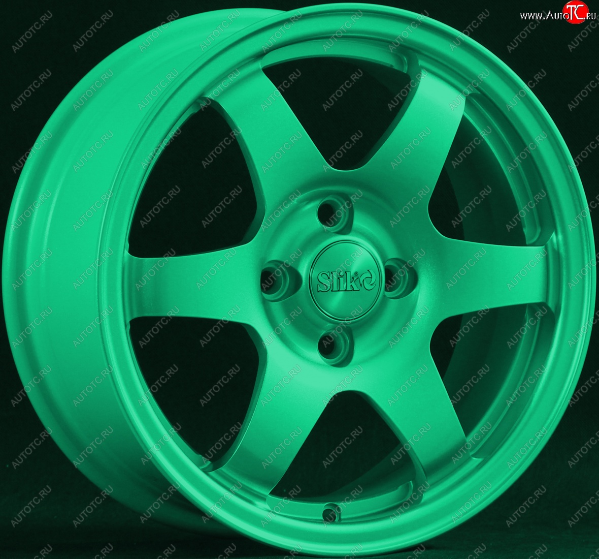 15 249 р. Кованый диск Slik Sport 6.5x15 (Candy изумрудно-зеленый)   (Цвет: Candy изумрудно-зеленый)  с доставкой в г. Кемерово
