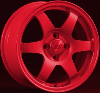 15 249 р. Кованый диск Slik Sport 6.5x15 (Candy красный)   (Цвет: Candy красный)  с доставкой в г. Кемерово. Увеличить фотографию 1