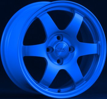 15 249 р. Кованый диск Slik Sport 6.5x15 (Candy синий)   (Цвет: Candy синий)  с доставкой в г. Кемерово. Увеличить фотографию 1