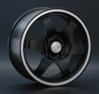 15 249 р. Кованый диск Slik Sport 6.5x15 (Черный матовый с полированым ободом MBL)   (Цвет: Черный матовый с полированным ободом MBL)  с доставкой в г. Кемерово. Увеличить фотографию 1