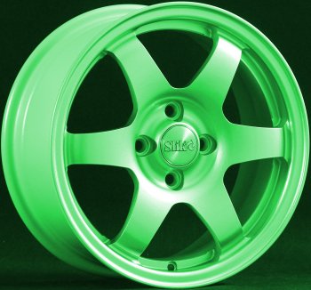 15 249 р. Кованый диск Slik Sport 6.5x15 (RAL 6038 ярко-зеленый)   (Цвет: RAL 6038 ярко-зеленый)  с доставкой в г. Кемерово. Увеличить фотографию 1