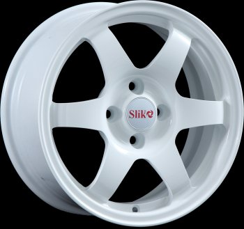 15 249 р. Кованый диск Slik Sport 6.5x15 (Белый)   (Цвет: Белый)  с доставкой в г. Кемерово. Увеличить фотографию 1