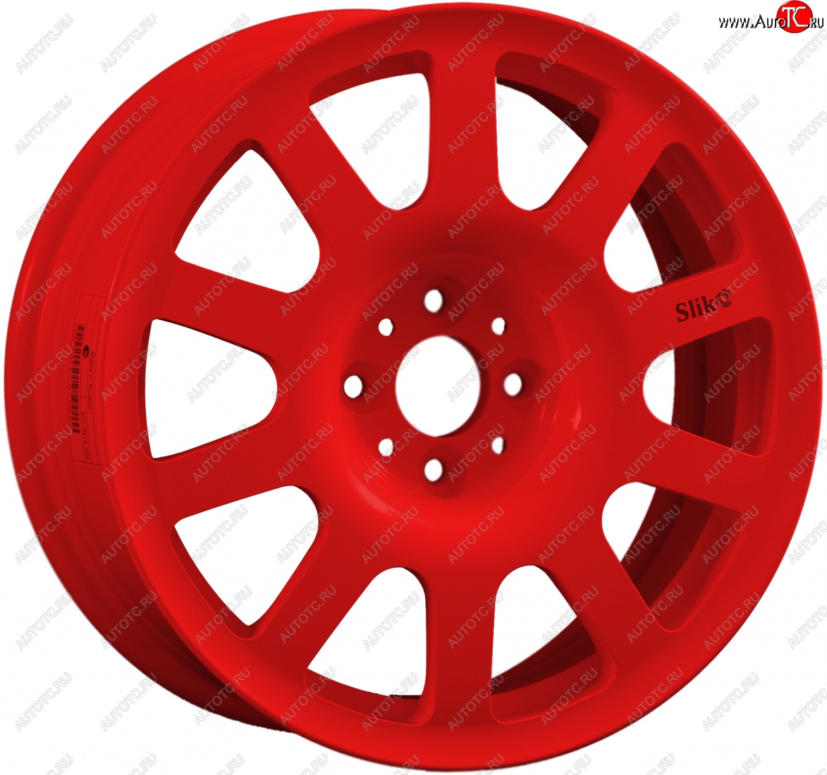 10 349 р. Кованый диск Slik SPORT R16x6.5 Красный (RED) 6.5x16   (Цвет: RED)  с доставкой в г. Кемерово