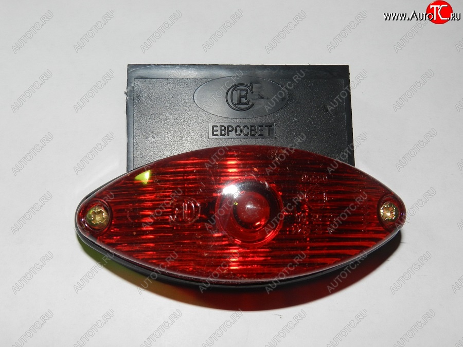 203 р. Фонарь контурный задний Евросвет ГФ 2 (LED и лампа 5 Вт, красный с кронштейном) Sokon Sokon (2008-2025) (12В)  с доставкой в г. Кемерово