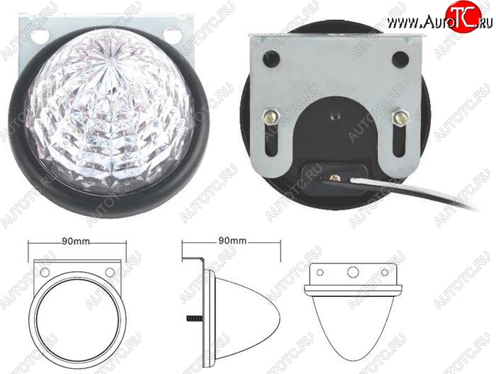 133 р. Универсальный поворотник диодный SAT (12V/24V, белый) Hyundai i10 BA рестайлинг (2016-2019) (12V)  с доставкой в г. Кемерово