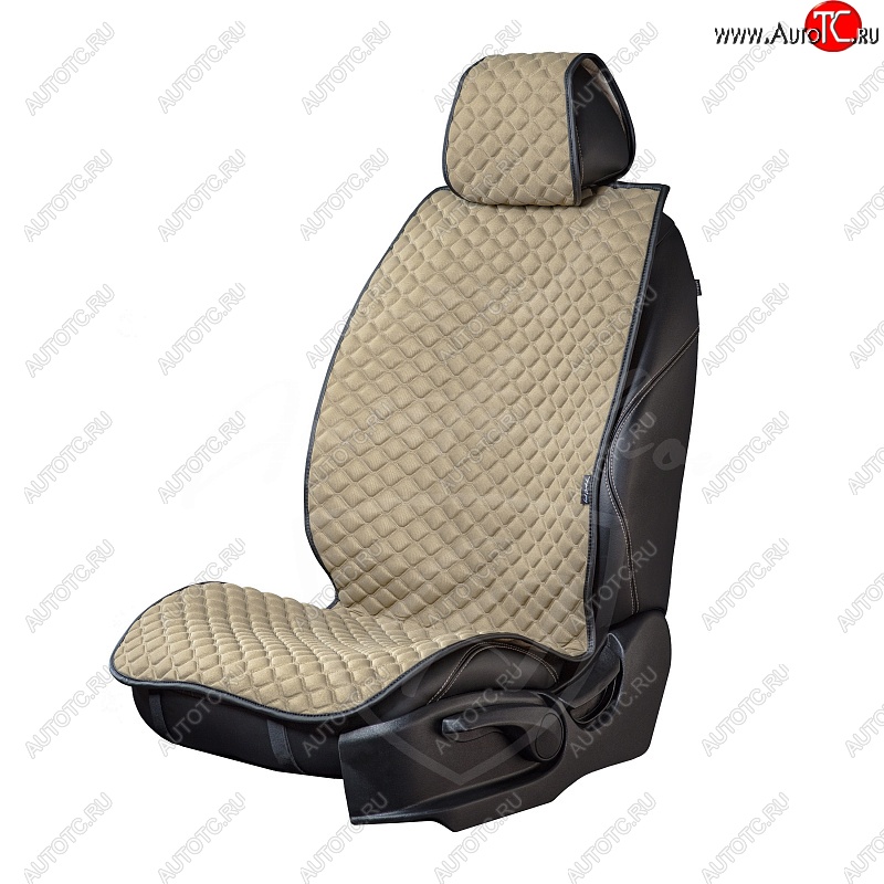 2 999 р. Универсальная накидка на сиденья Lord Autofashion Кристалл (трикотаж, 2 места)   (Бежевый)  с доставкой в г. Кемерово