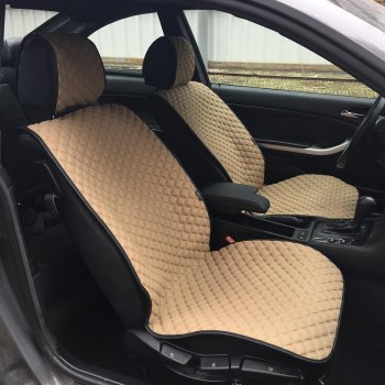 2 999 р. Универсальная накидка на сиденья Lord Autofashion Кристалл (трикотаж, 2 места)   (Бежевый)  с доставкой в г. Кемерово. Увеличить фотографию 2