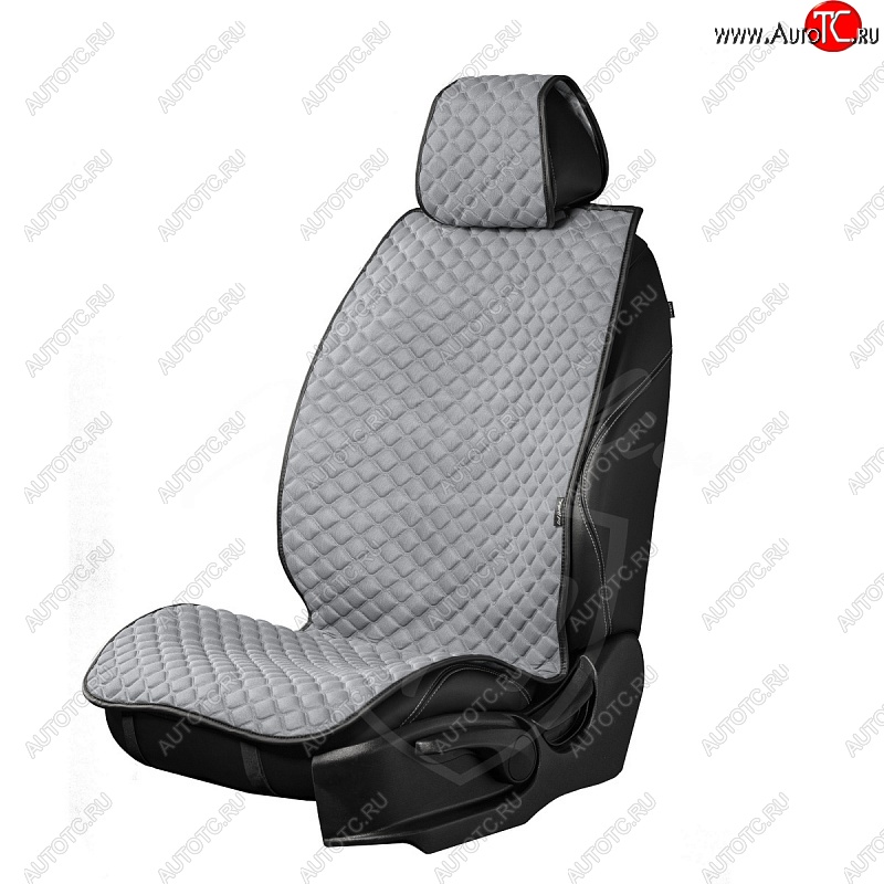 4 399 р. Универсальная накидка на сиденья Lord Autofashion Кристалл (трикотаж, 2 места)   (Серый)  с доставкой в г. Кемерово