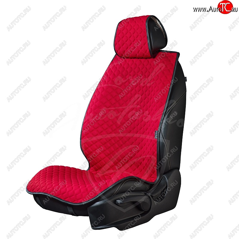 5 599 р. Универсальная накидка на сиденья Lord Autofashion Кристалл (трикотаж, 4 места) CITROEN C3 SX,SY рестайлинг (2016-2020) (Красный)  с доставкой в г. Кемерово