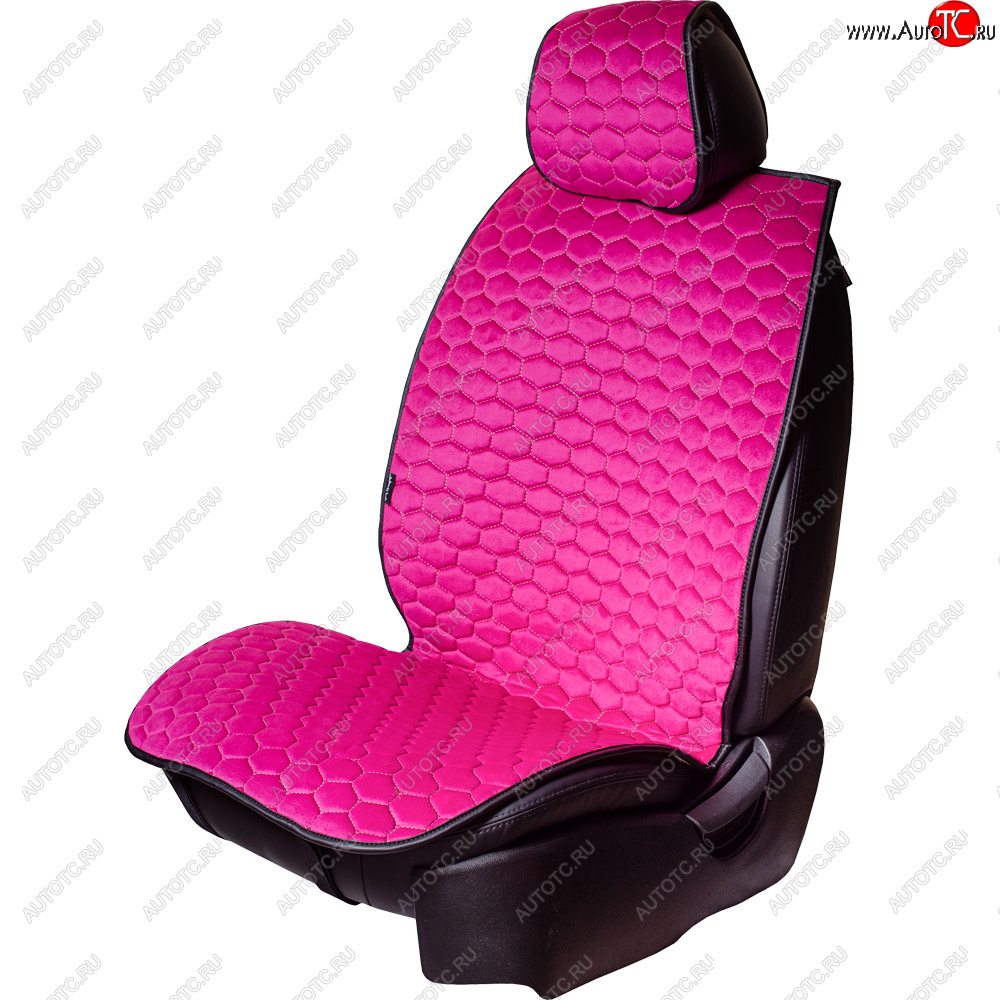 3 299 р. Комплект накидок на сиденья Lord Autofashion Тейлор (велюр, 2 места)   (Фуксия 4353)  с доставкой в г. Кемерово