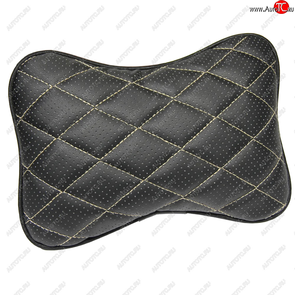 349 р. Подушка-косточка Lord Autofashion Ромб (Илана+Орегон) Toyota Prius XW30 дорестайлинг (2009-2011) (Черный + Черный + Бежевый)  с доставкой в г. Кемерово