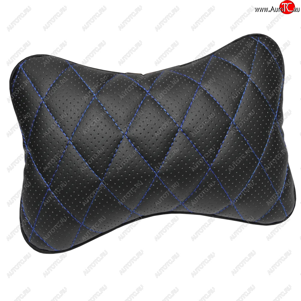 349 р. Подушка-косточка Lord Autofashion Ромб (Илана+Орегон)   (Черный + Черный + Синий)  с доставкой в г. Кемерово