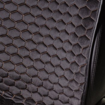 3 299 р. Комплект накидок на сиденья Lord Autofashion Тейлор (велюр, 2 места)   (Чёрный 800/Бежевый)  с доставкой в г. Кемерово. Увеличить фотографию 2