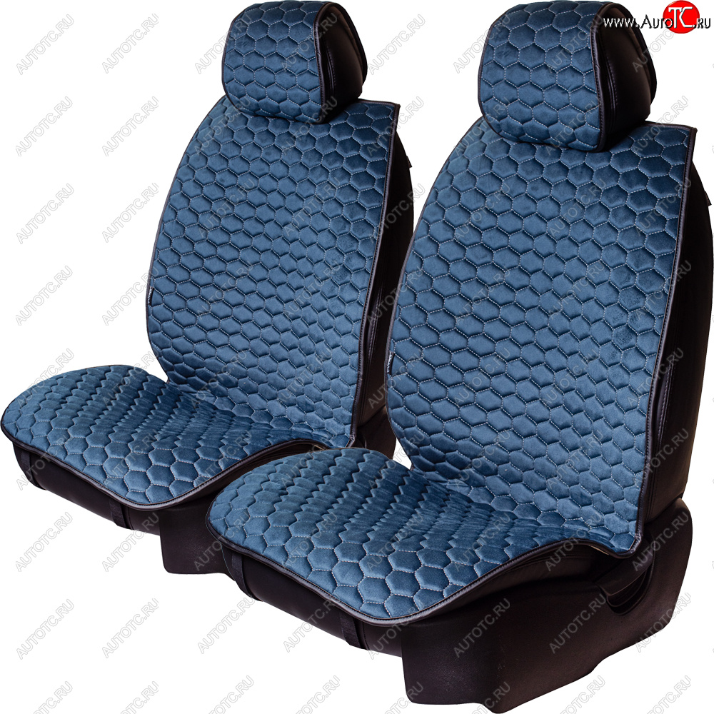3 299 р. Комплект накидок на сиденья Lord Autofashion Тейлор (велюр, 2 места)   (Мурена 2933)  с доставкой в г. Кемерово