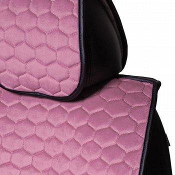 3 399 р. Комплект накидок на сиденья Lord Autofashion Тейлор (велюр, 2 места)   (Розовый 465)  с доставкой в г. Кемерово. Увеличить фотографию 3