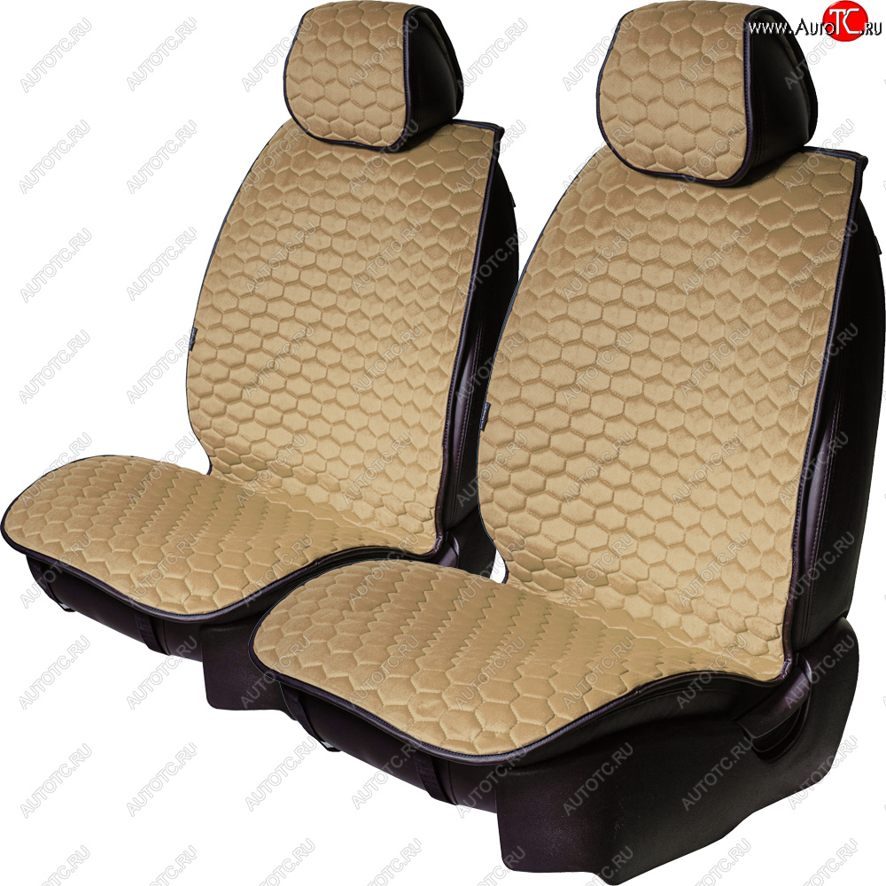 6 799 р. Комплект накидок на сиденья Lord Autofashion Тейлор (велюр, 5 мест)   (Бежевый 3630)  с доставкой в г. Кемерово