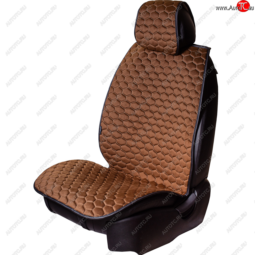 6 799 р. Комплект накидок на сиденья Lord Autofashion Тейлор (велюр, 5 мест)   (Коричневый 3705)  с доставкой в г. Кемерово