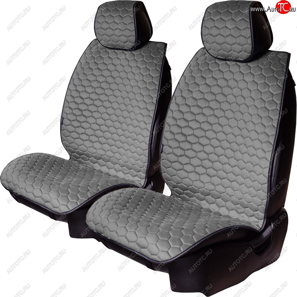 6 799 р. Комплект накидок на сиденья Lord Autofashion Тейлор (велюр, 5 мест)   (Серый 715)  с доставкой в г. Кемерово